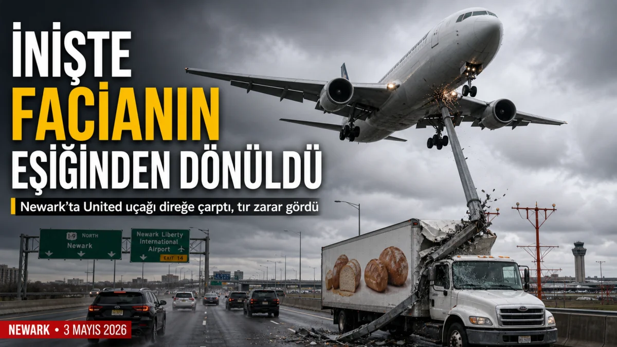 İniş yapan Uçak Tıra Çarptı! İniş Anı araç kamerasına yansıdı