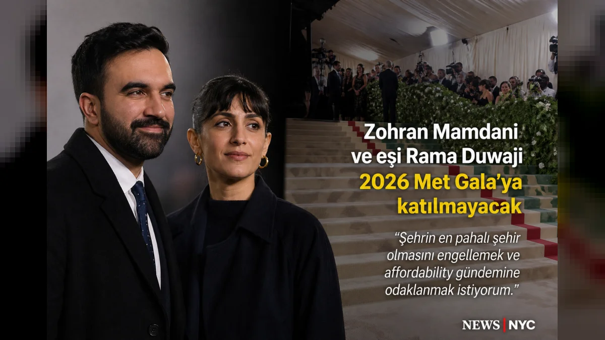 New York Belediye Başkanı Zohran Mamdani, Met Gala’ya Katılmayacak